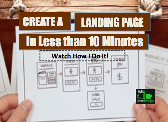 create a landing page in less than 10 minutes