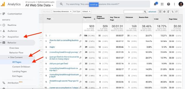 organic search google analytics