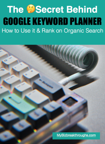 how to use google keyword planner